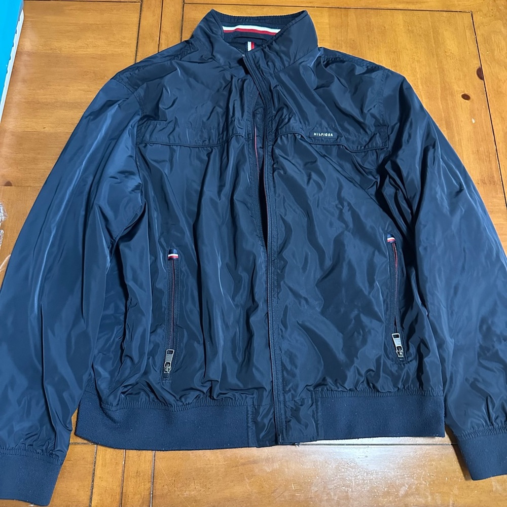 Navy Blue Men's Rain Jacket by Tommy Hilfiger